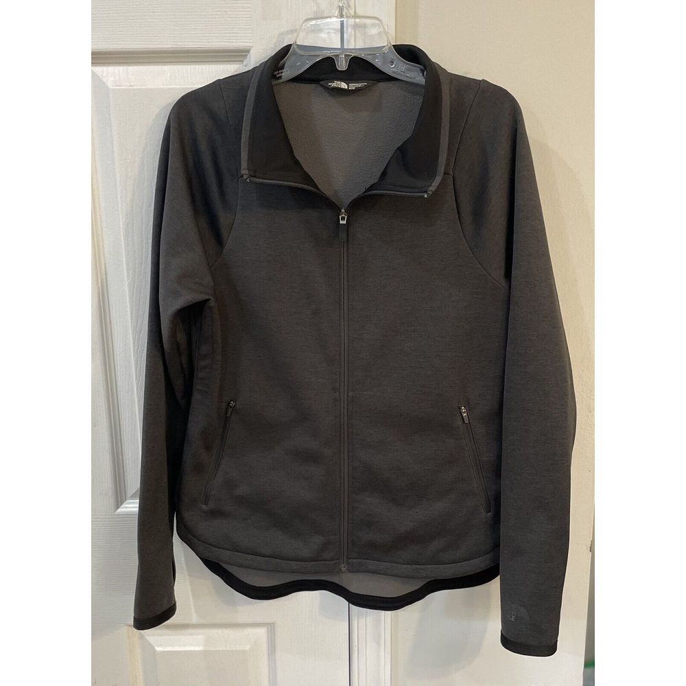 The North Face Women's Gray Full Zip Jacket Sz M Zip Pockets
